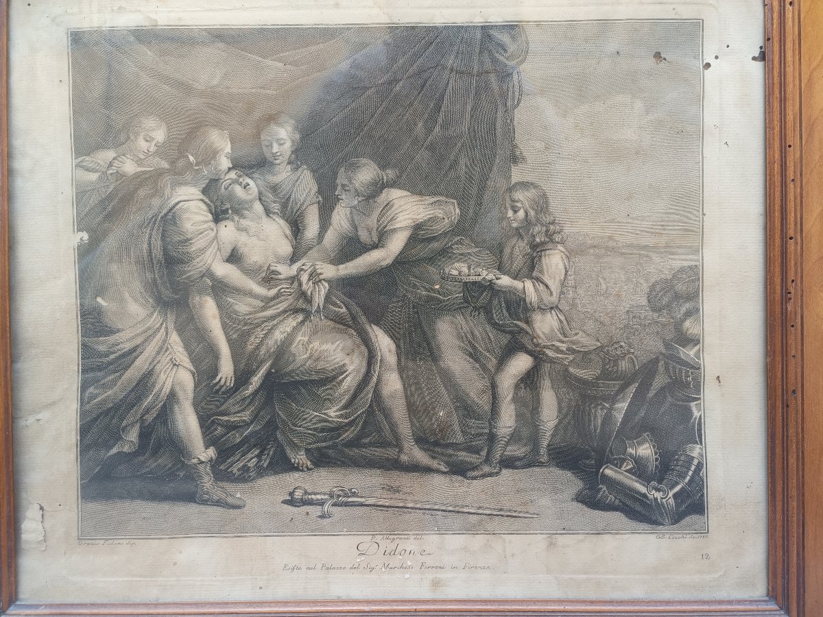 Collezione di quattro incisioni con cornici coeve.Italia,inizio XIX secolo.-photo-4