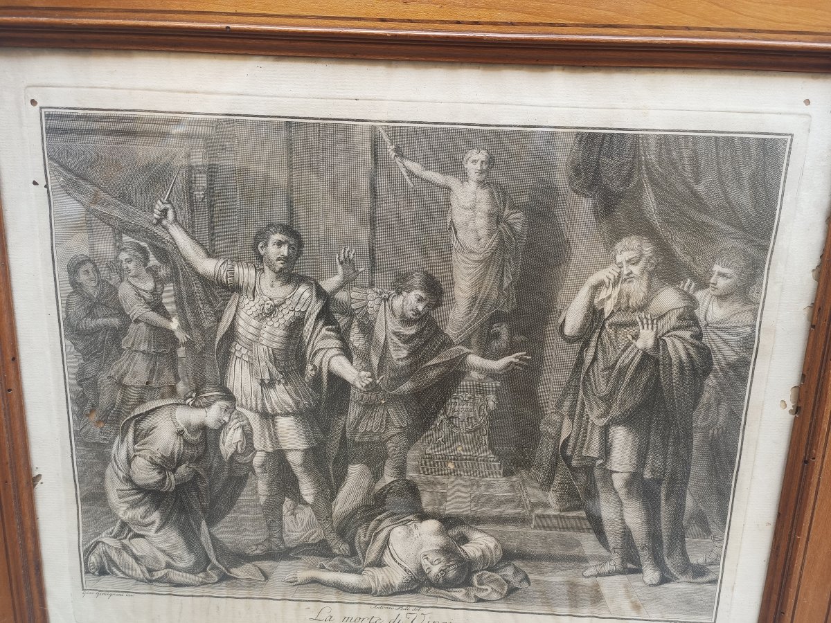 Collezione di quattro incisioni con cornici coeve.Italia,inizio XIX secolo.-photo-1