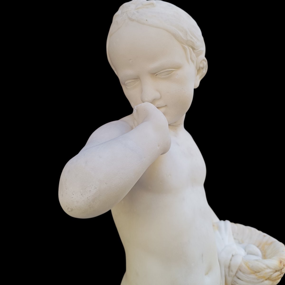 Scultura in marmo bianco.Italia,inizio XIX secolo-photo-3