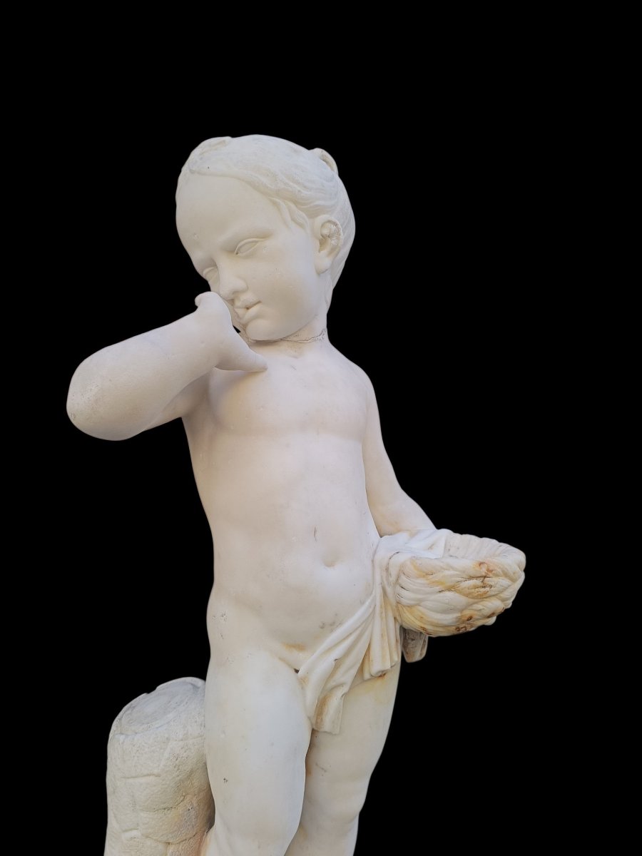 Scultura in marmo bianco.Italia,inizio XIX secolo-photo-1