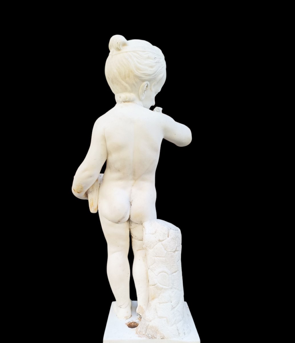 Scultura in marmo bianco.Italia,inizio XIX secolo-photo-3