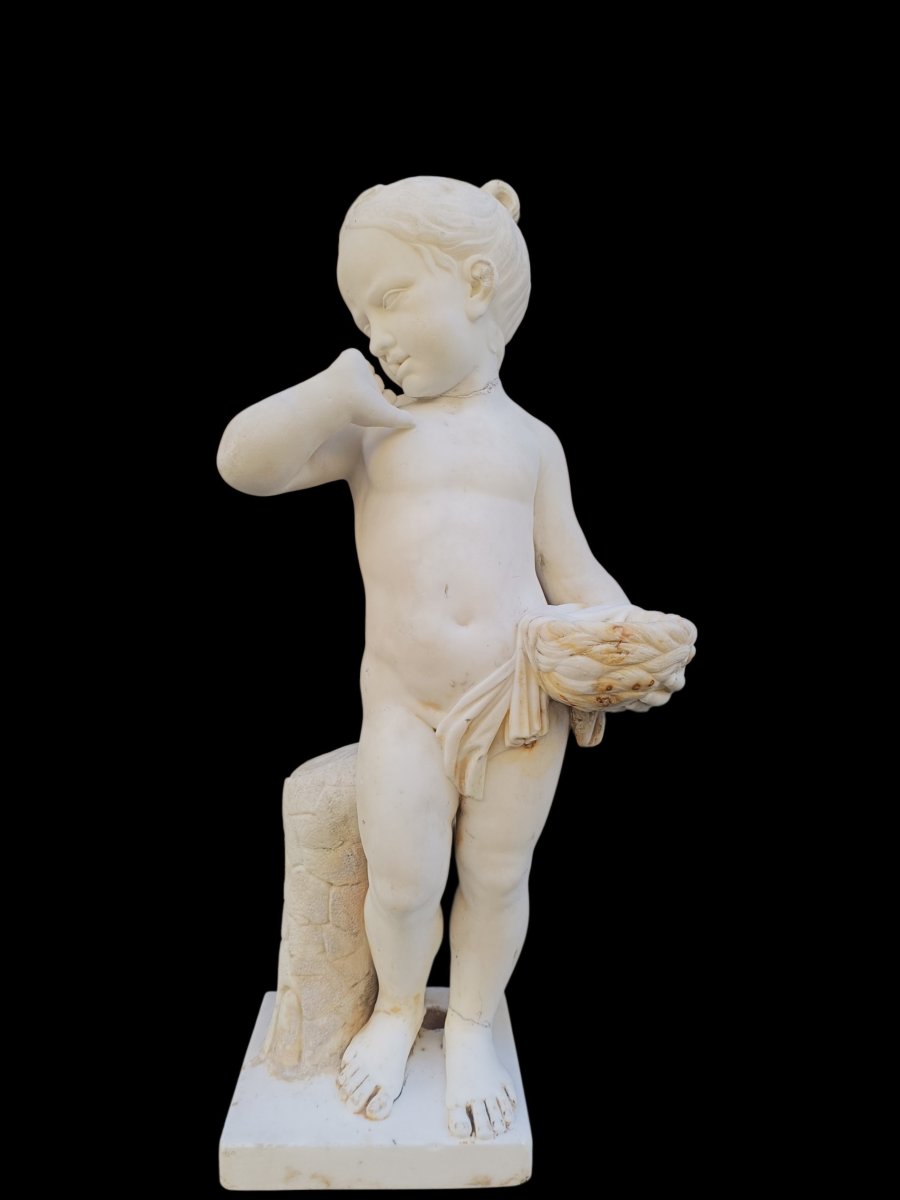 Scultura in marmo bianco.Italia,inizio XIX secolo