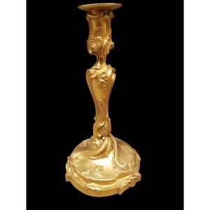 Candeliere in bronzo dorato.Francia,inizio XX secolo.