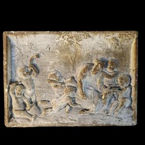 Rilievo in gesso raffigurante baccanale.Italia,XIX secolo.