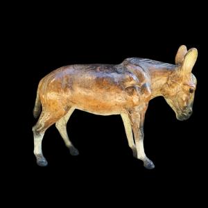 Scultura di Asino in pelle. Liberty of London,inizio XX secolo.