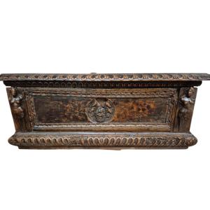 Modellino di cassone in legno. Toscana,fine XVI secolo.