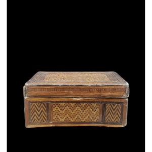 Scatola in paglia.Italia,fine XVIII secolo.