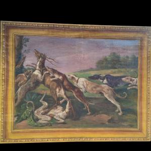 Dipinto a succo d'erba su tela.Italia,XIX secolo.