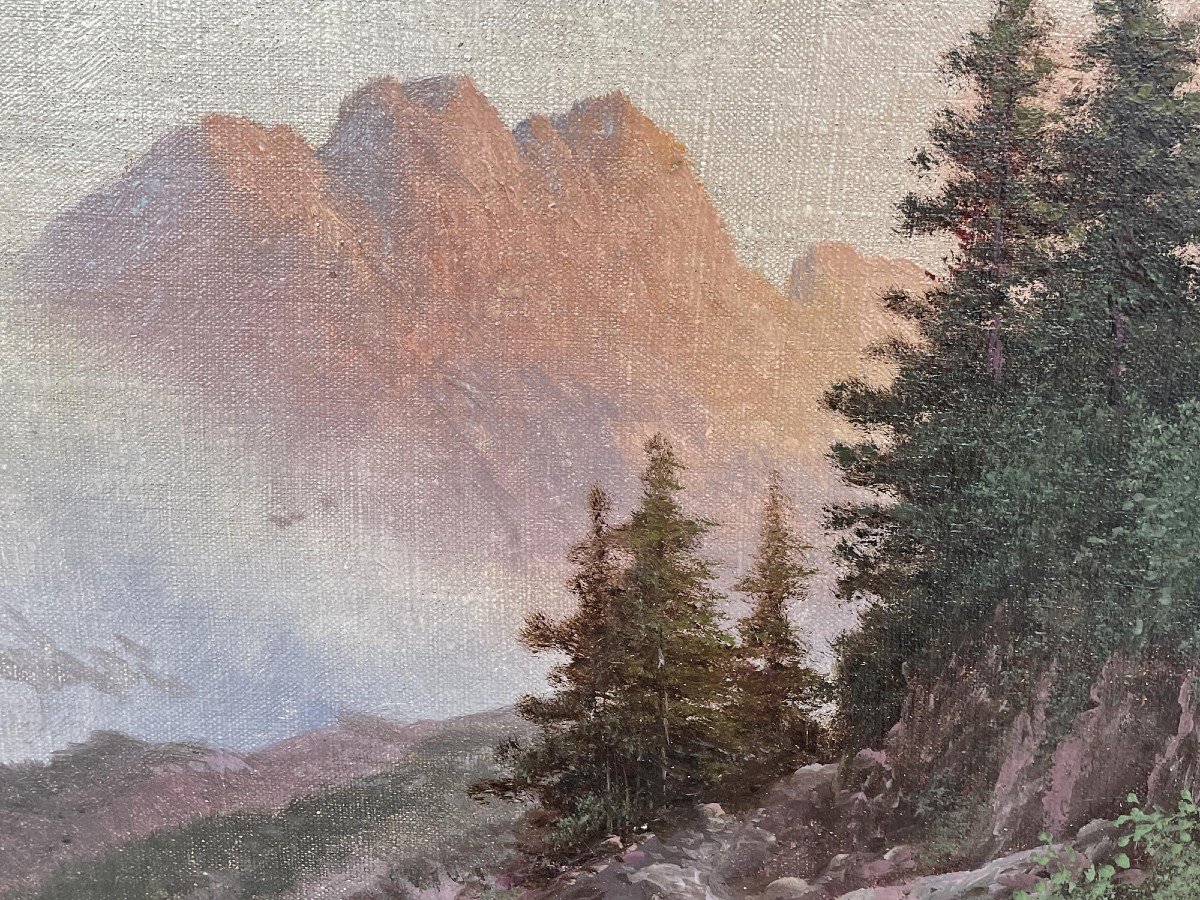 Veduta Alpina – Henry Marko (Firenze, 1855 – Lavagna, 1921)  -photo-5