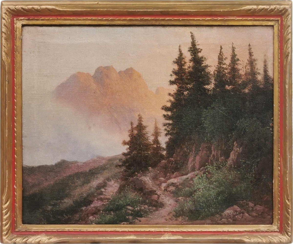 Veduta Alpina – Henry Marko (Firenze, 1855 – Lavagna, 1921)  