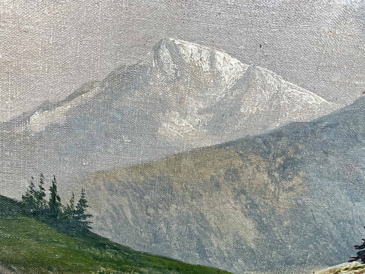 Veduta Alpina – Henry Marko (Firenze, 1855 – Lavagna, 1921)  -photo-3