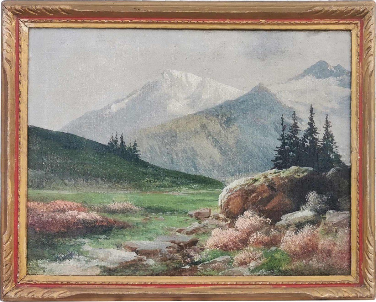 Veduta Alpina – Henry Marko (Firenze, 1855 – Lavagna, 1921)  