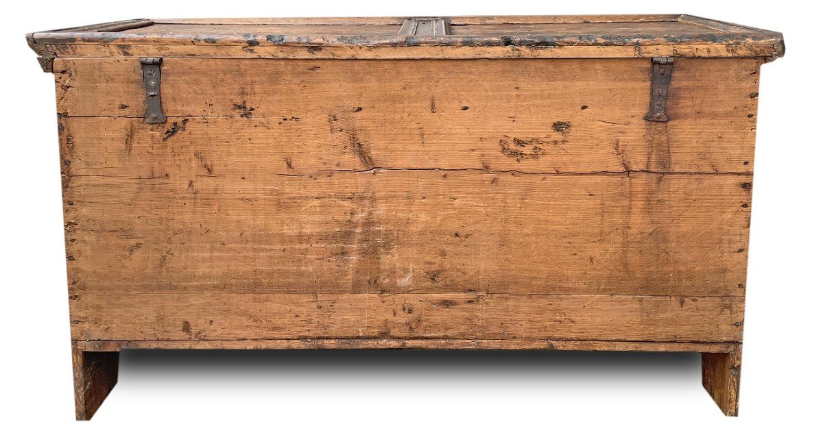 Cassapanca dipinta tirolese datata 1834  -photo-6