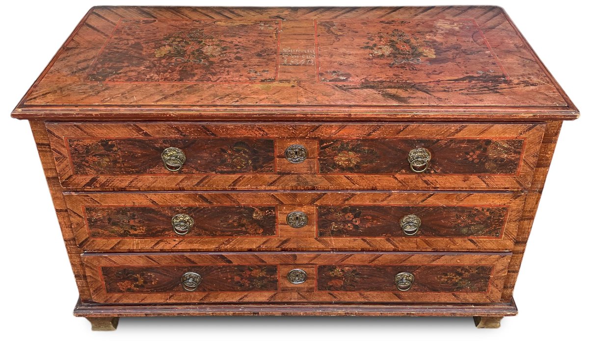 Cassettone tirolese datato 1840 -photo-4