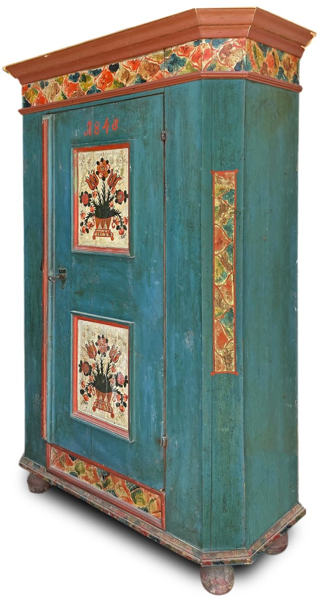 Armadio Tirolese Azzurro, 1750 circa -photo-2