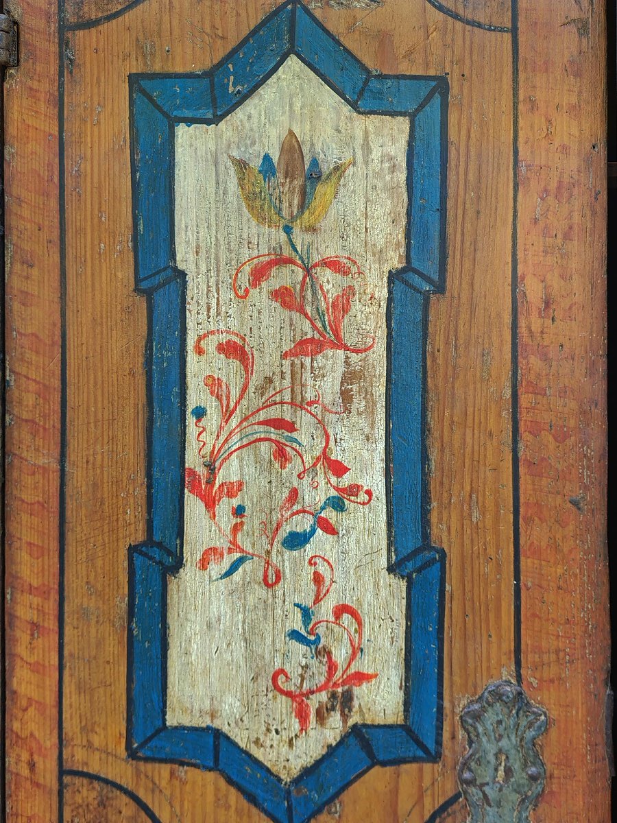 Armadio Dipinto con Fiori Datato 1766-photo-4
