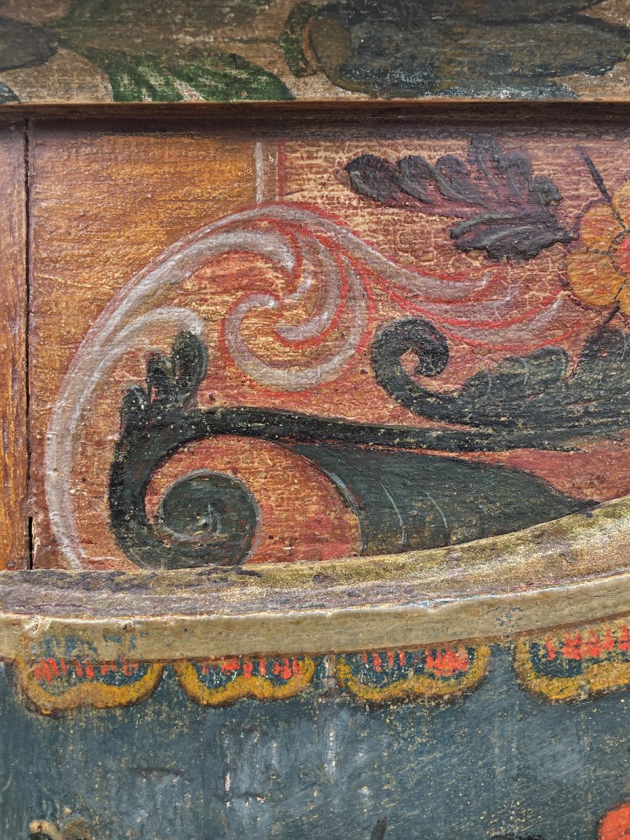 Armadio Tirolese Dipinto con Motivi Floreali – 1829-photo-5