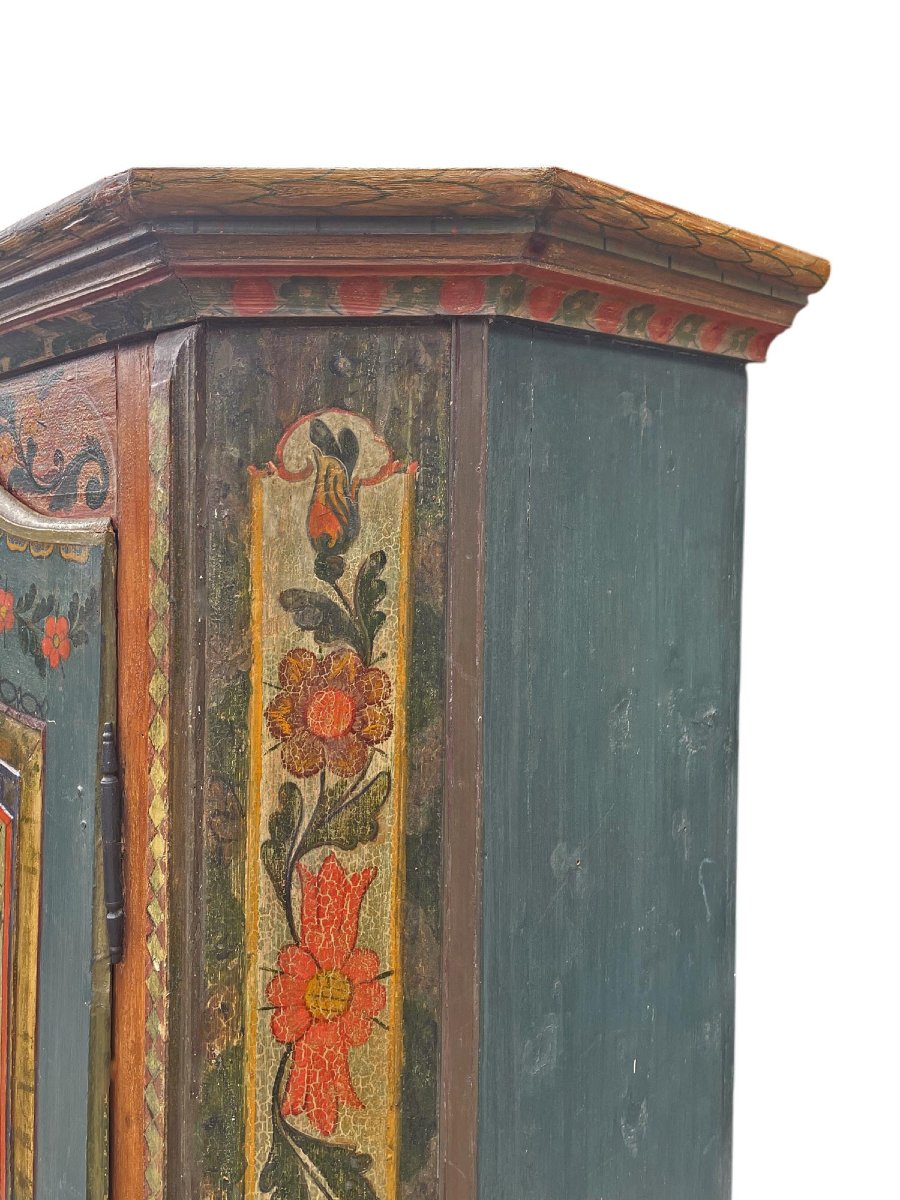 Armadio Tirolese Dipinto con Motivi Floreali – 1829-photo-7