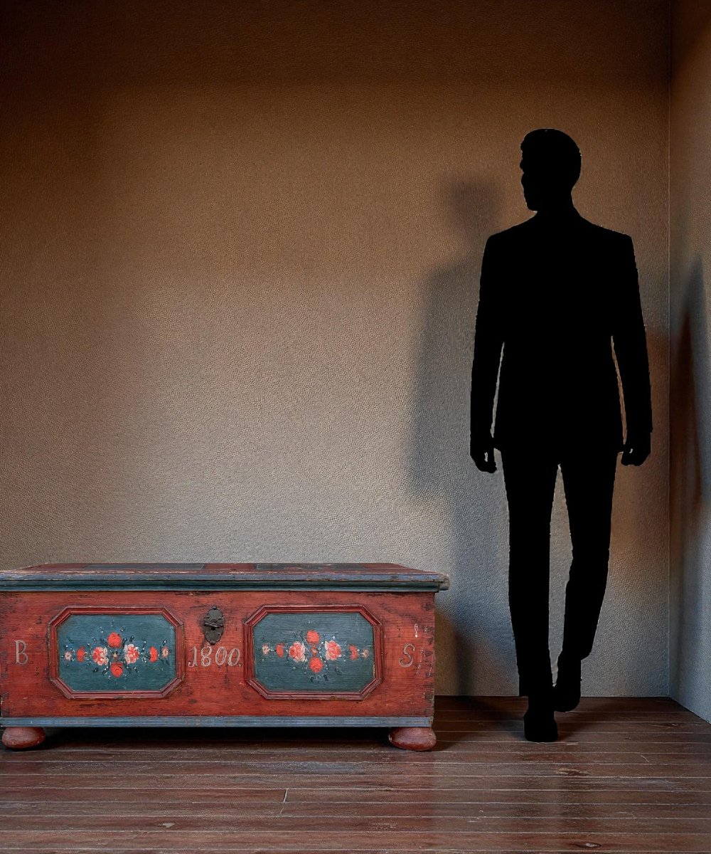 Cassapanca Dipinta datata 1800-photo-4