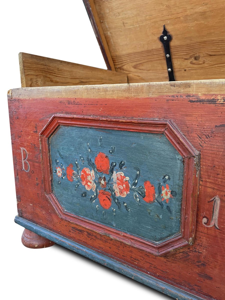 Cassapanca Dipinta datata 1800-photo-5