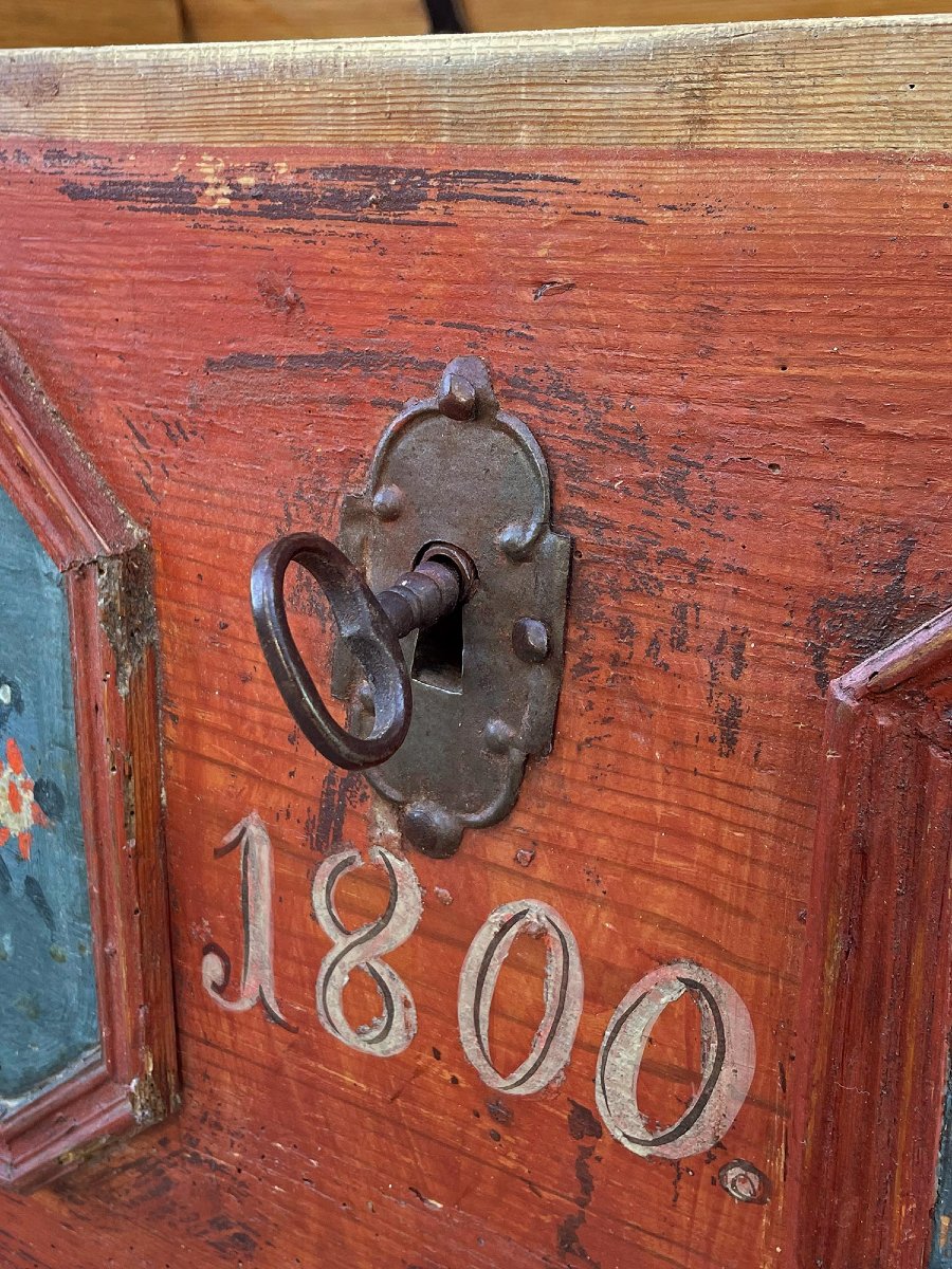 Cassapanca Dipinta datata 1800-photo-7