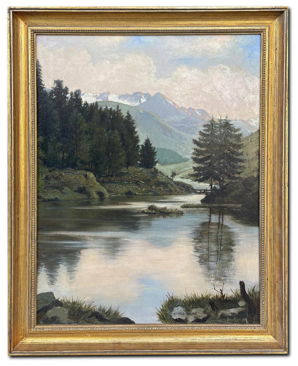 Paesaggio Alpino con Lago nell’Ötztal – August Weber-Brauns