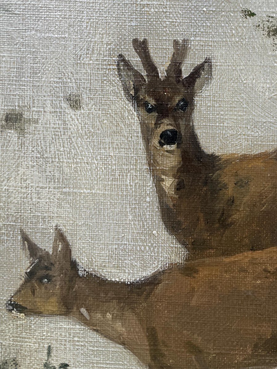 Paesaggio Innevato con Caprioli, Georg Maria Berger -photo-2