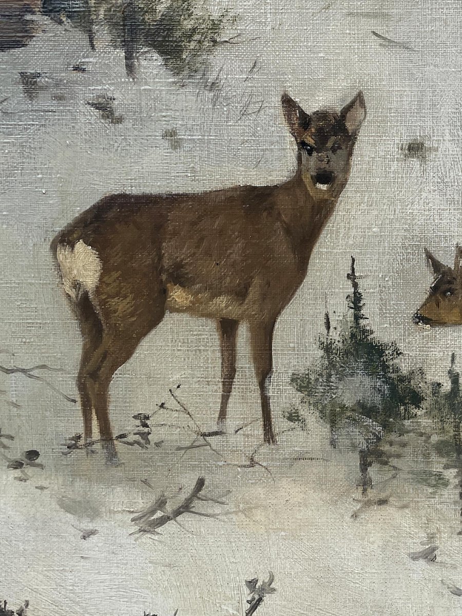 Paesaggio Innevato con Caprioli, Georg Maria Berger -photo-3