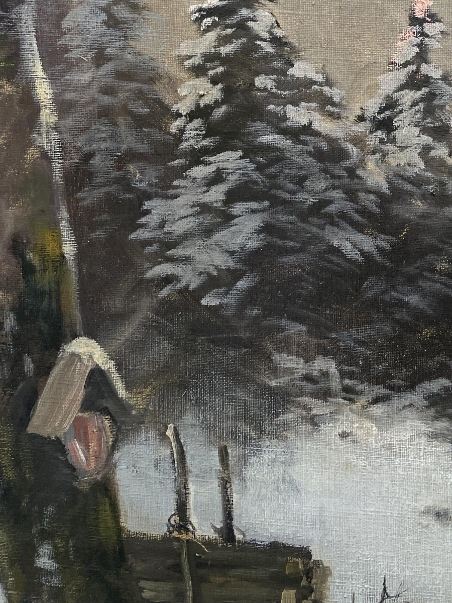 Paesaggio Innevato con Caprioli, Georg Maria Berger -photo-4