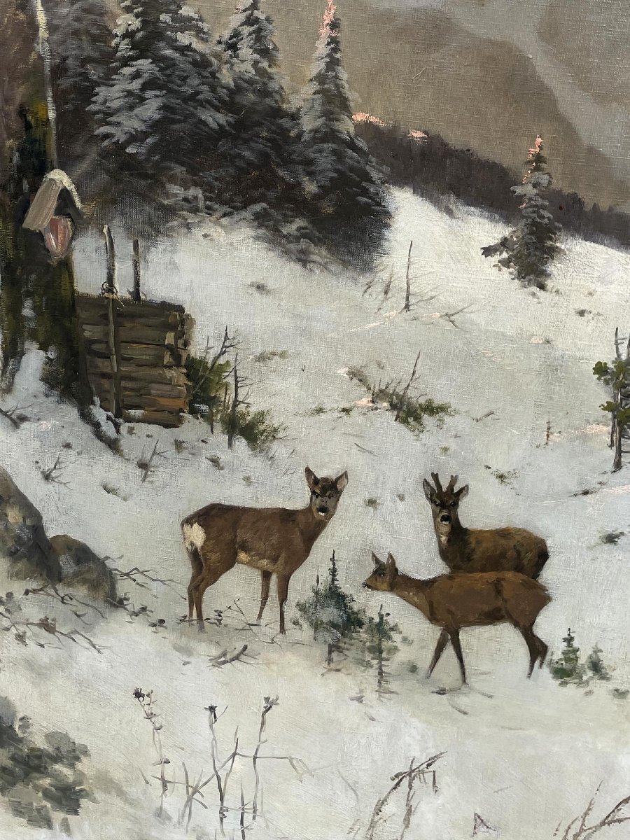 Paesaggio Innevato con Caprioli, Georg Maria Berger -photo-5