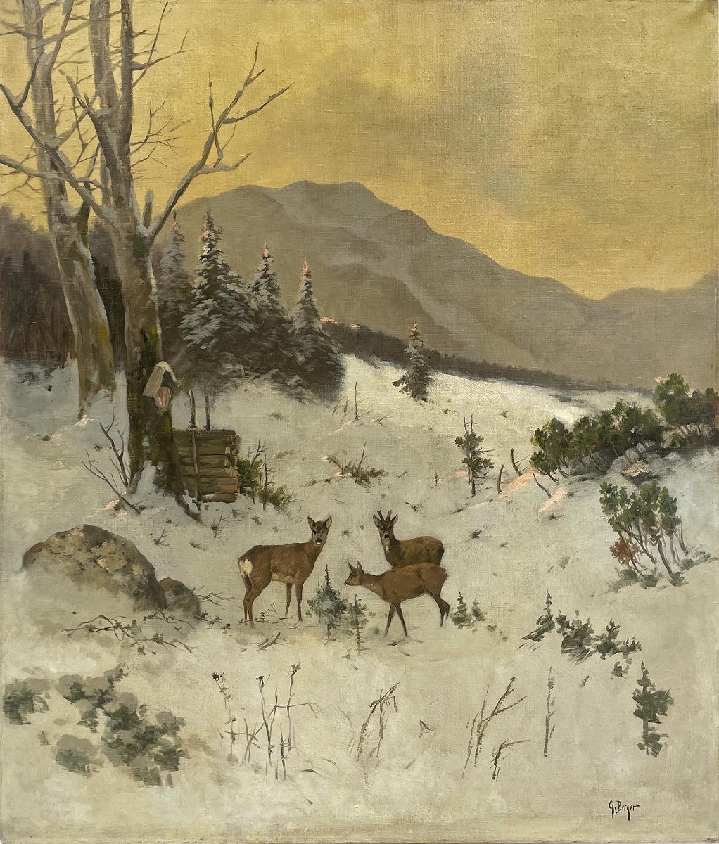 Paesaggio Innevato con Caprioli, Georg Maria Berger -photo-7