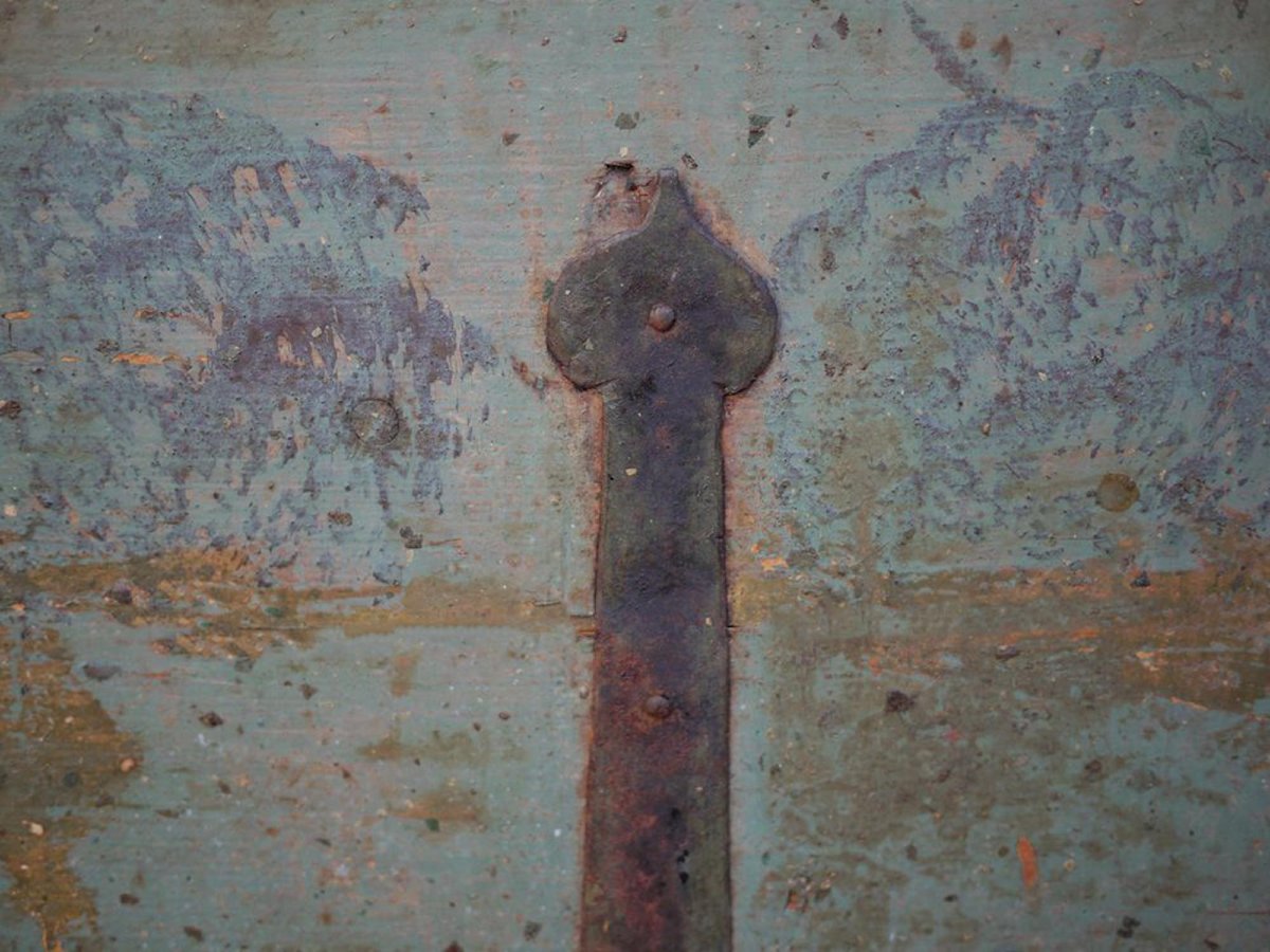 Antica Cassapanca Dipinta con Fiori-photo-5