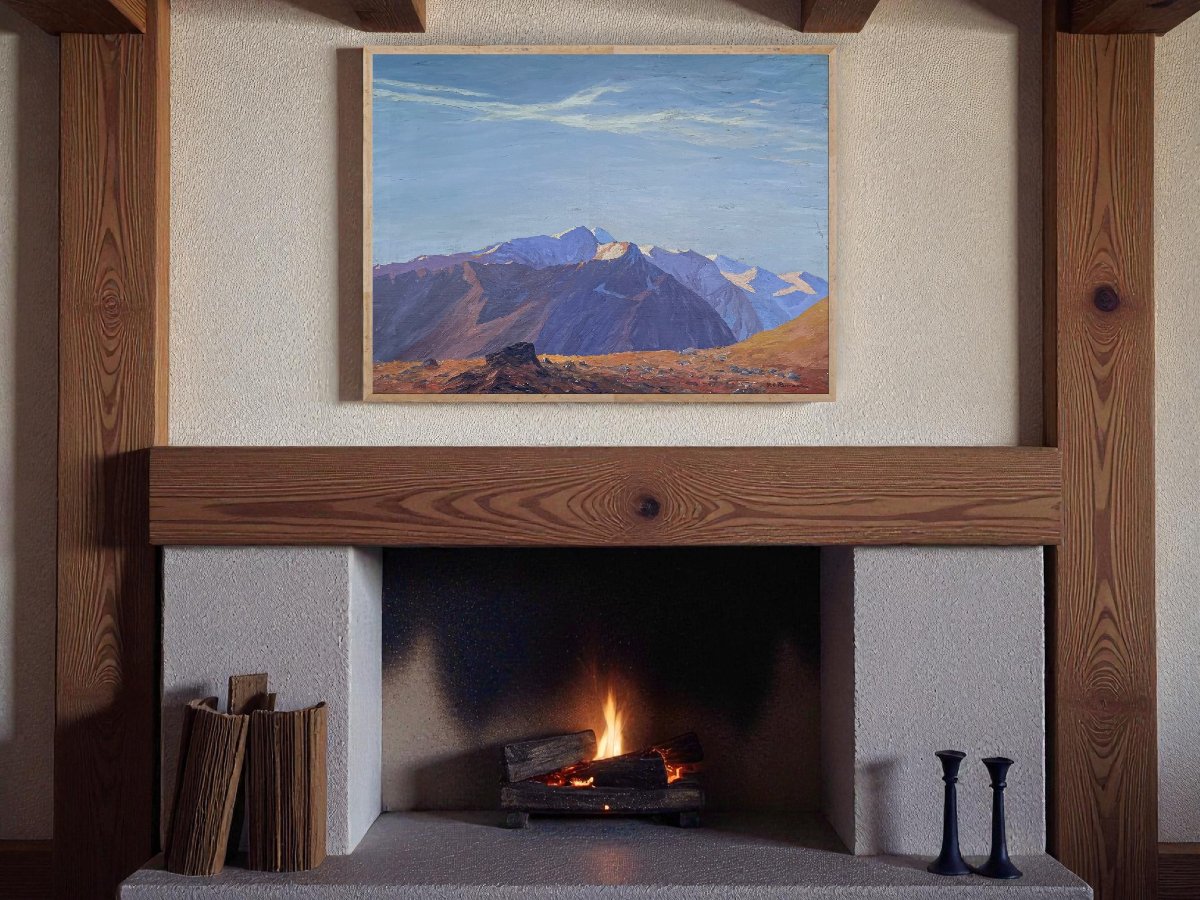 Dipinto Antico "Großglockner", F. Reimann-photo-2