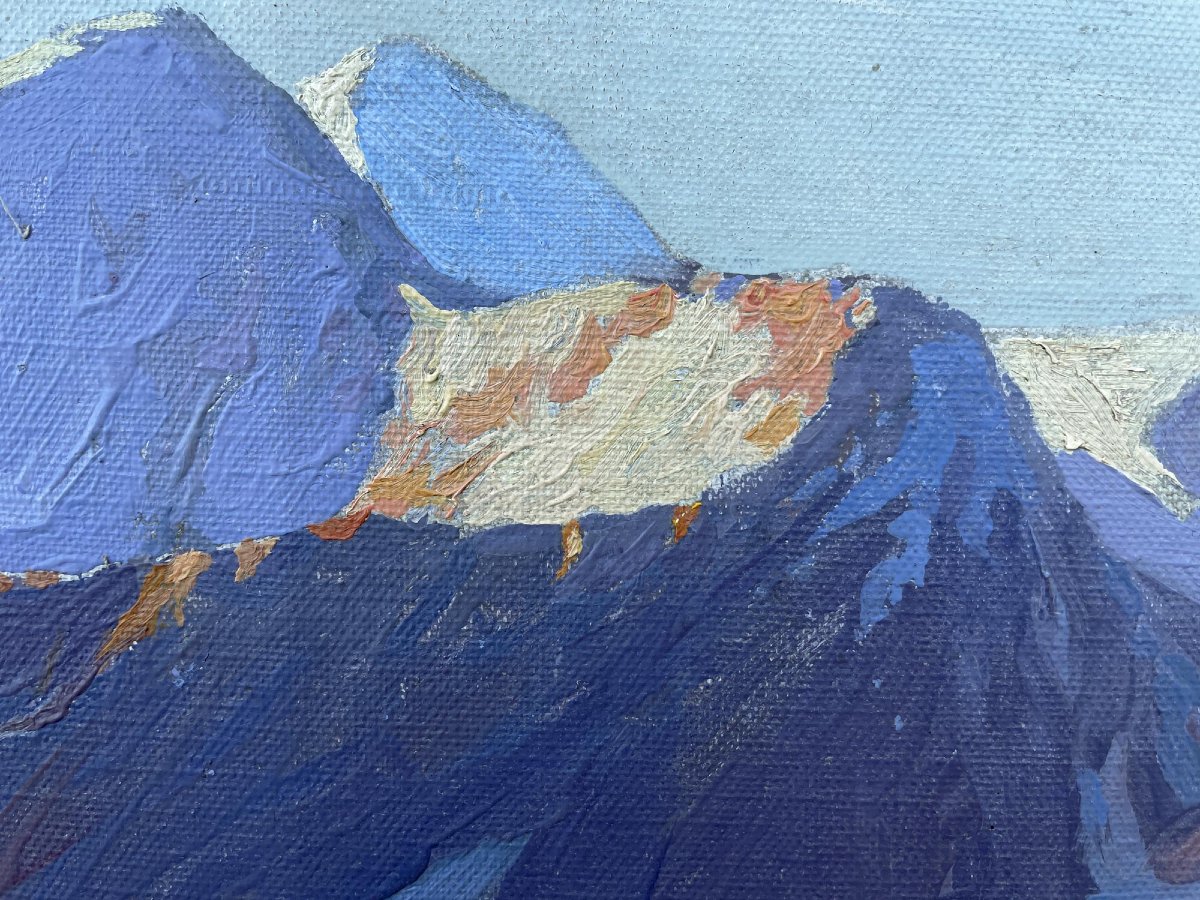 Dipinto Antico "Großglockner", F. Reimann-photo-2