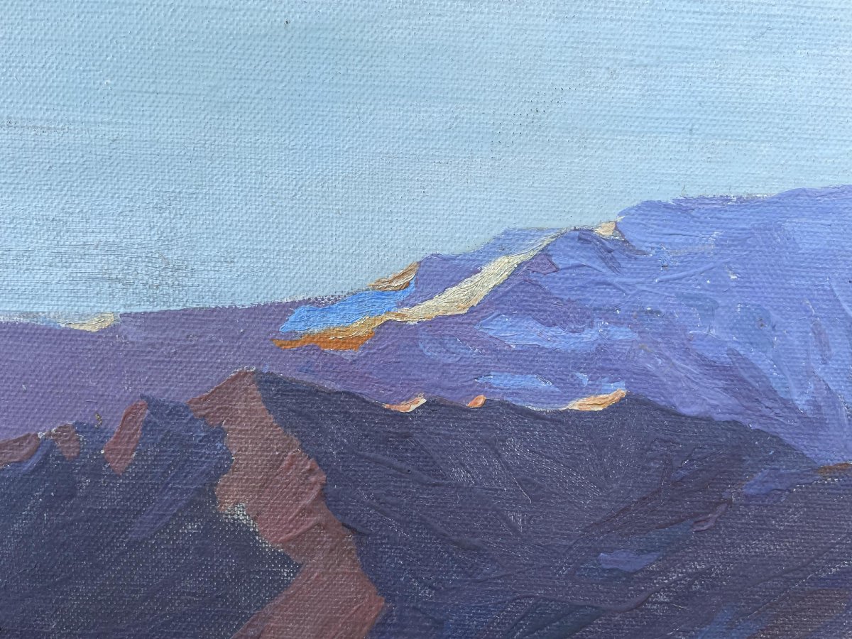 Dipinto Antico "Großglockner", F. Reimann-photo-3