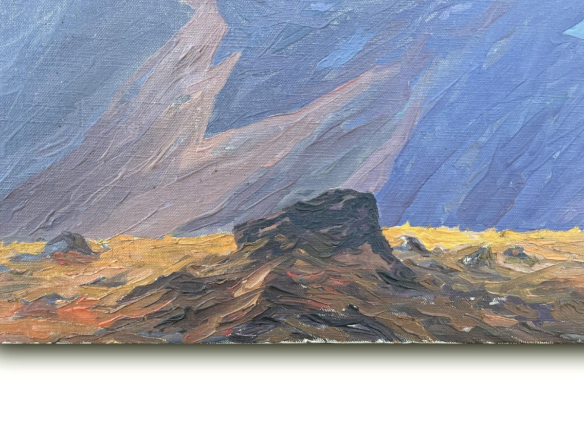 Dipinto Antico "Großglockner", F. Reimann-photo-4