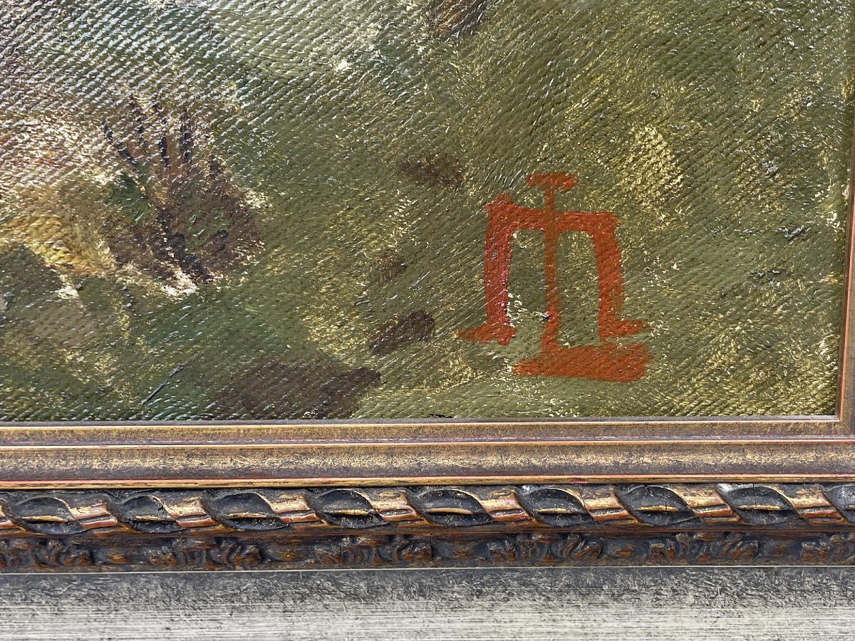 "Tirecorne, Courmayeur", Olio su tela-photo-1