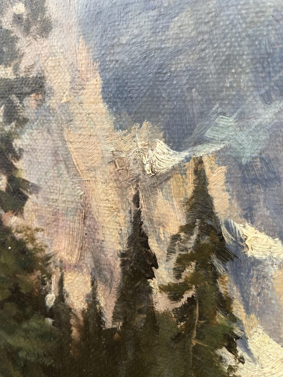 Dipinto Antico "Karersee", Max Pistorius-photo-6