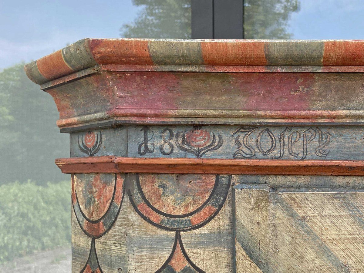 Armadio Dipinto Datato 1812  -photo-3