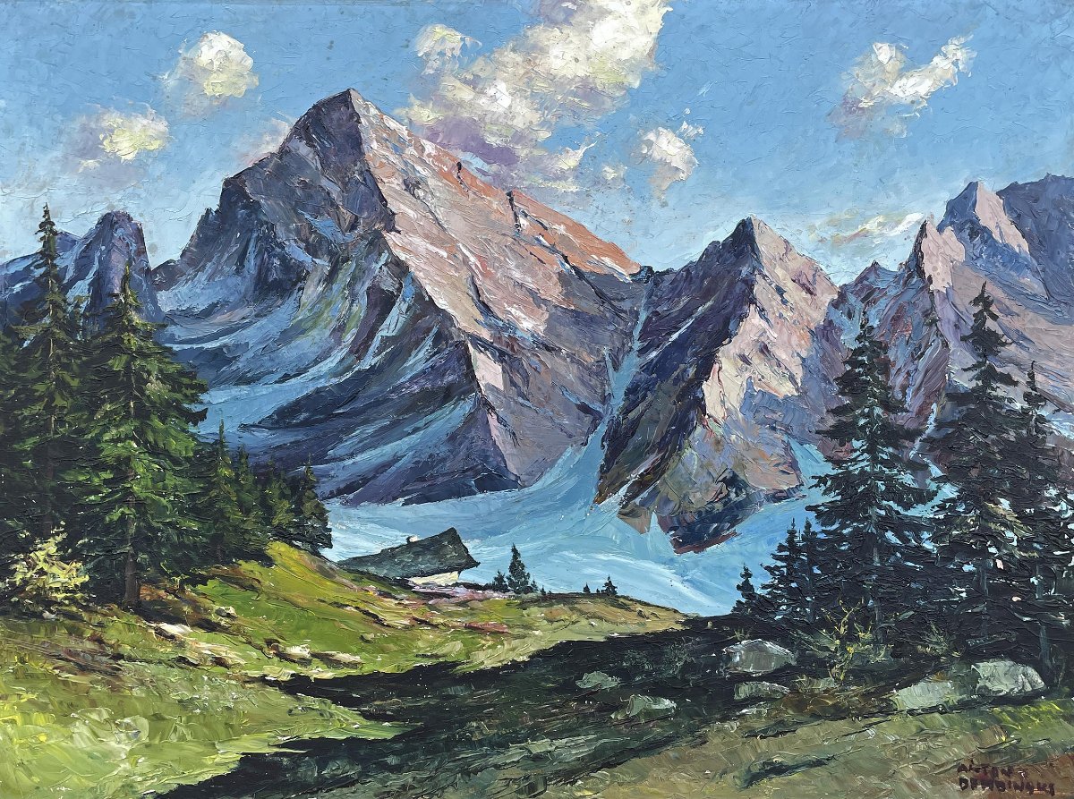 Paesaggio Alpino – Anton Dembinski, Metà del '900-photo-7