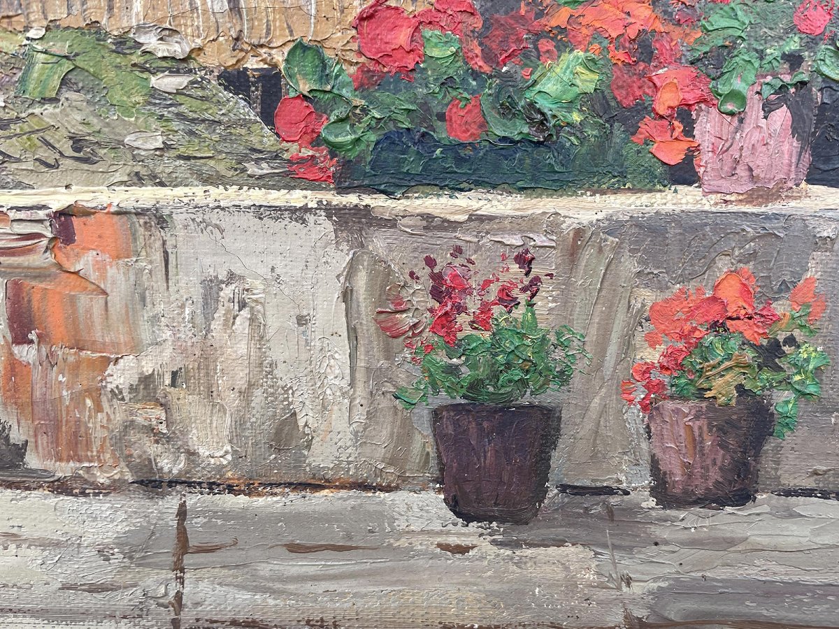 Kippel e  Bietschhorn Dipinto a olio a spatola raffigurante Kippel e il Bietschhorn-photo-1