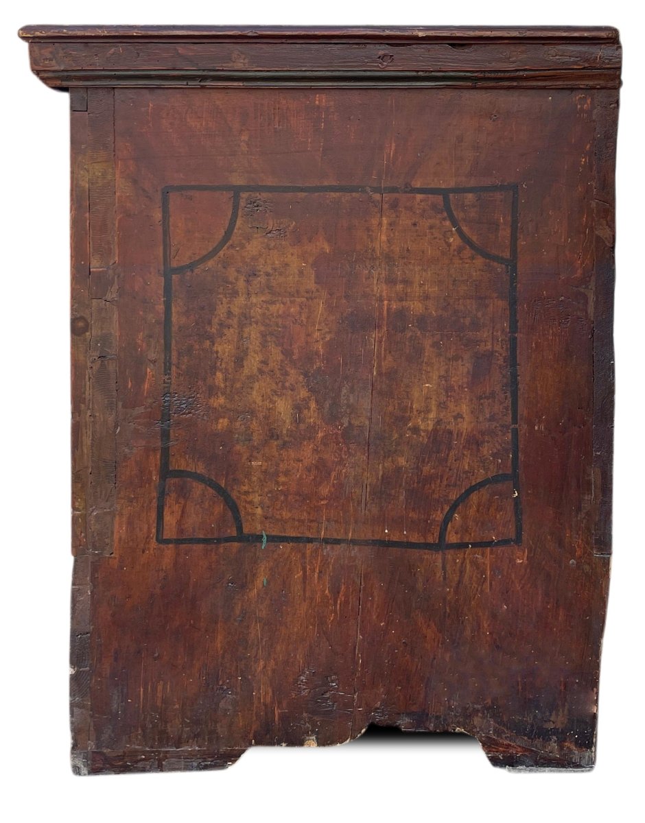 Cassapanca Dipinta Tirolese datata 1801 -photo-1