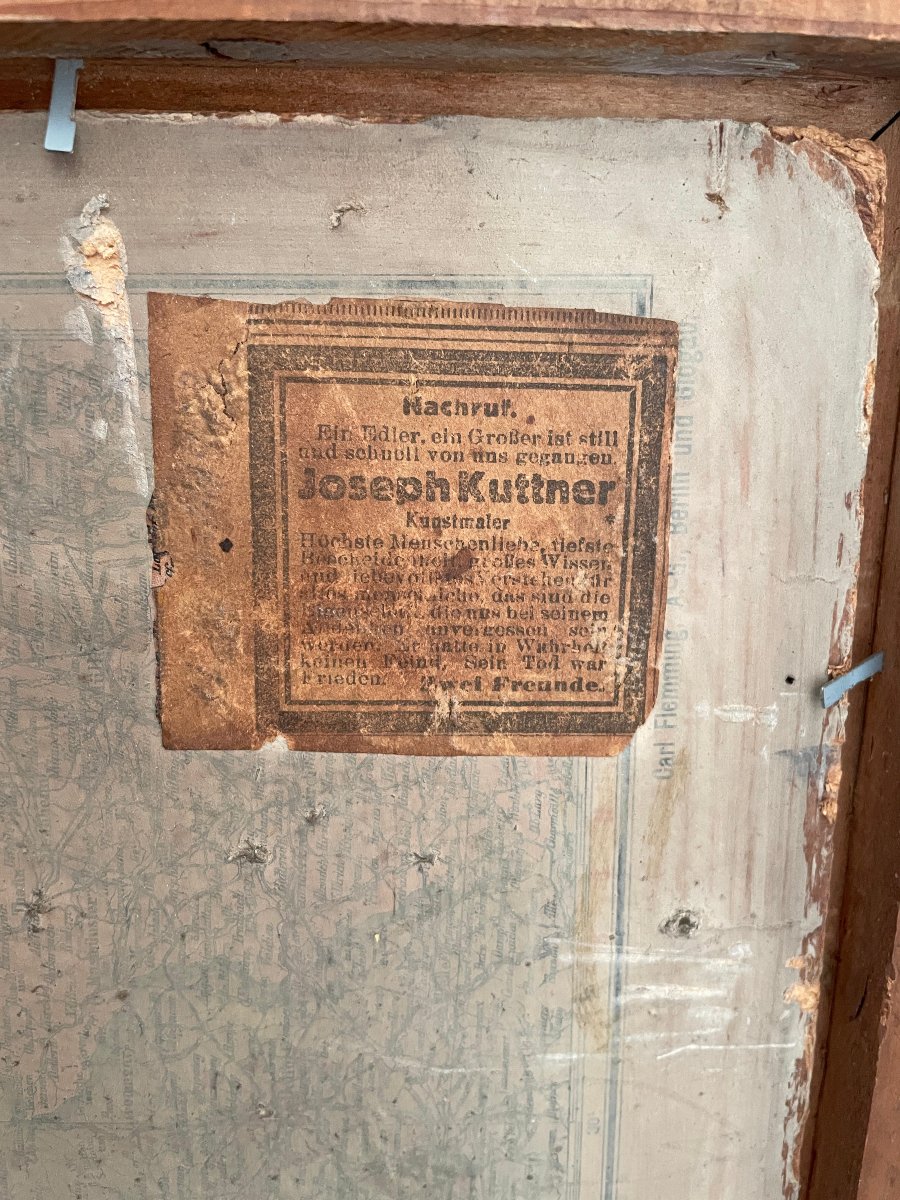 Dipinto Antico con Paesaggio Innevato -photo-8