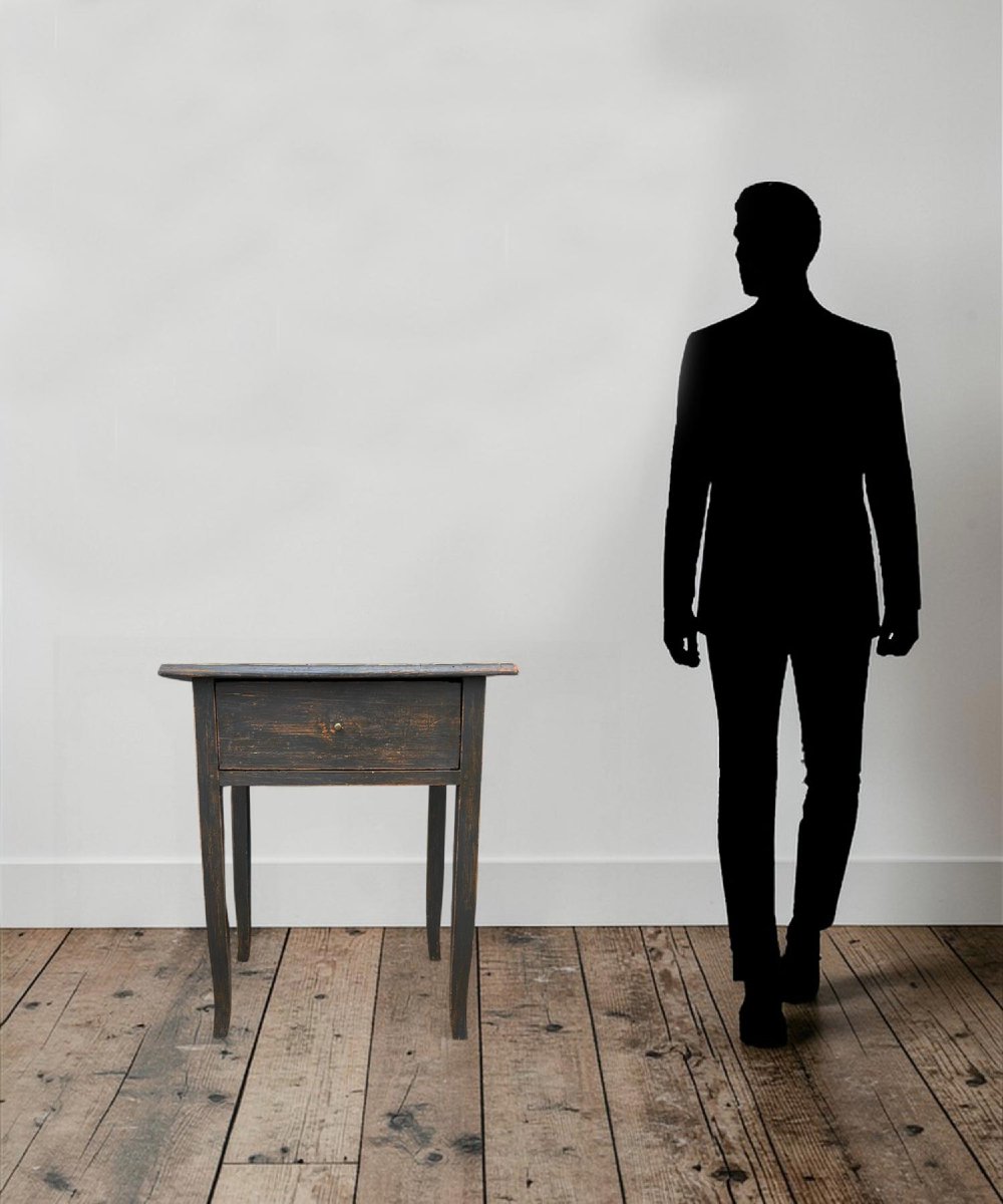 Tavolino alpino in abete del 1850 circa-photo-4