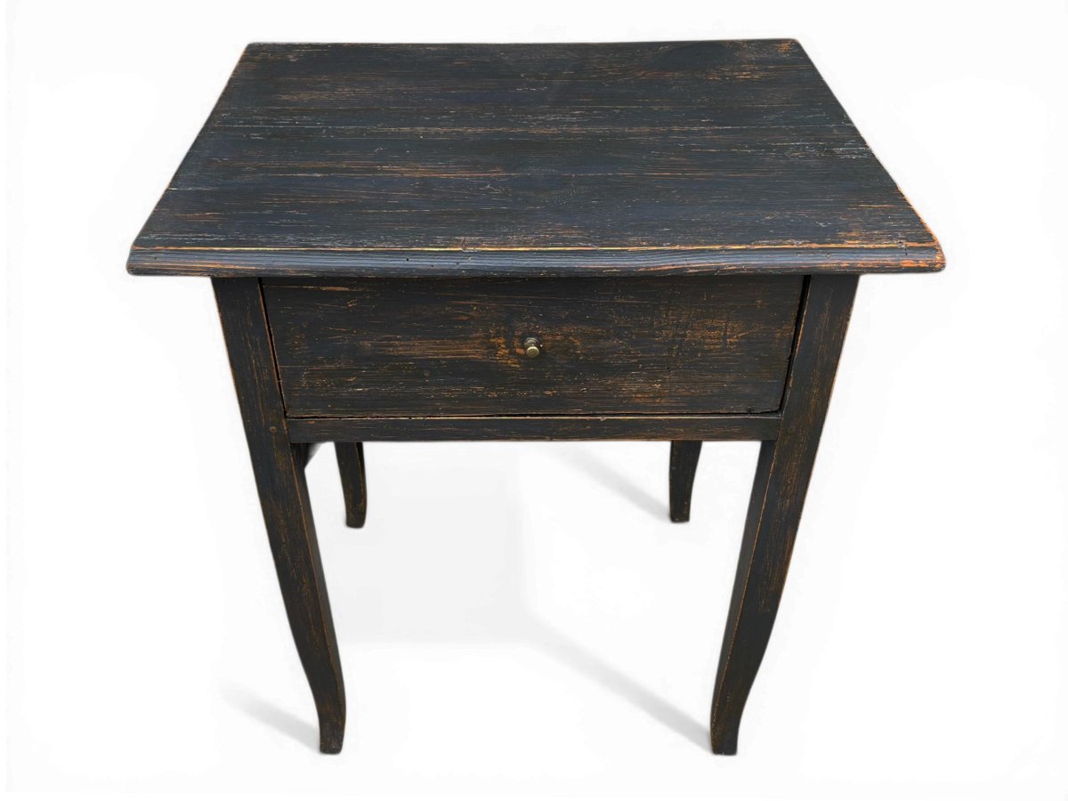 Tavolino alpino in abete del 1850 circa-photo-2