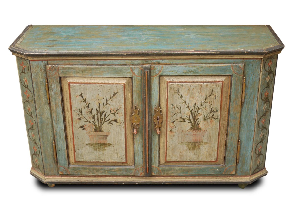 Credenza Tirolese Dipinta, epoca 1820 circa-photo-2