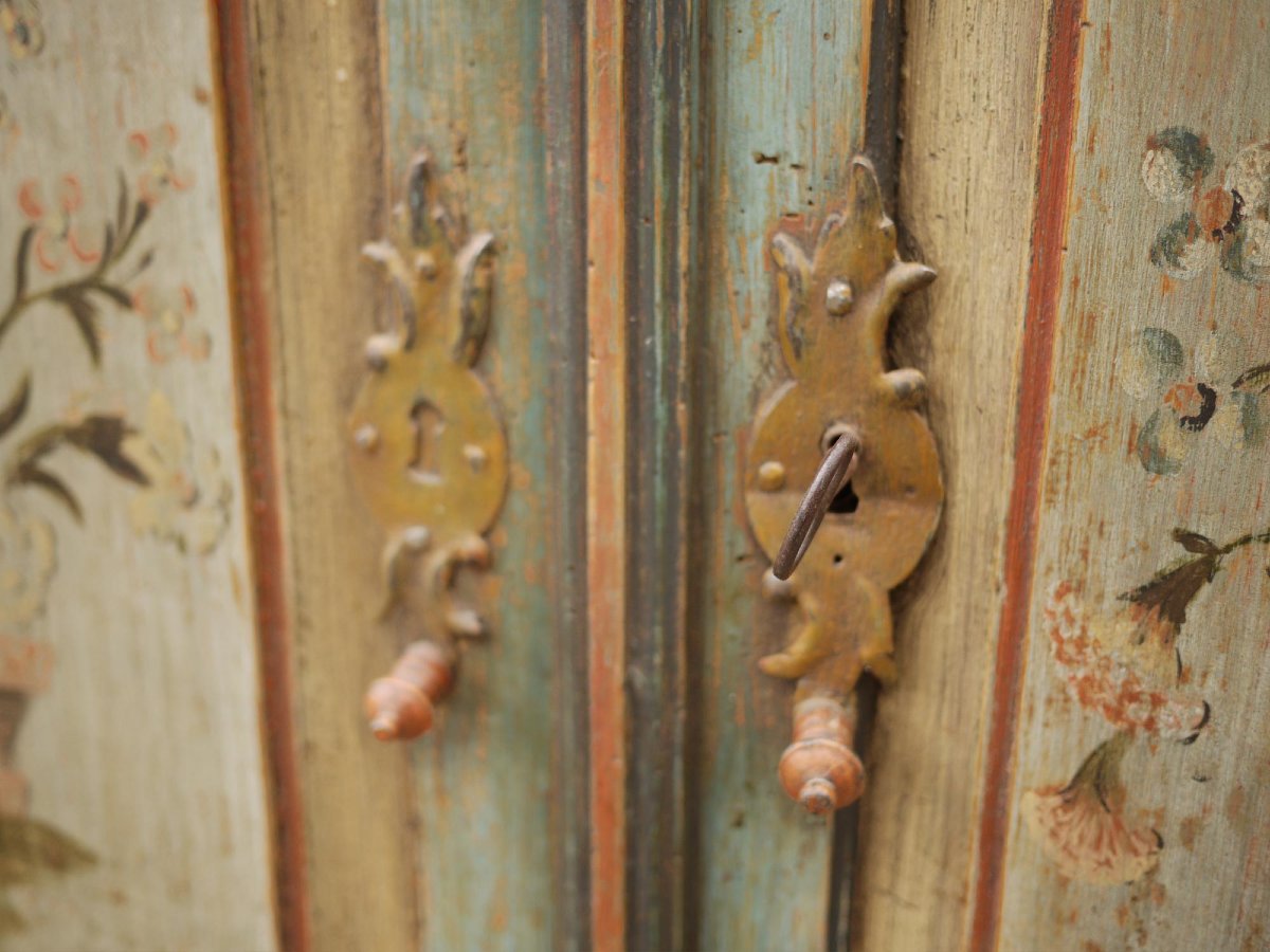 Credenza Tirolese Dipinta, epoca 1820 circa-photo-3