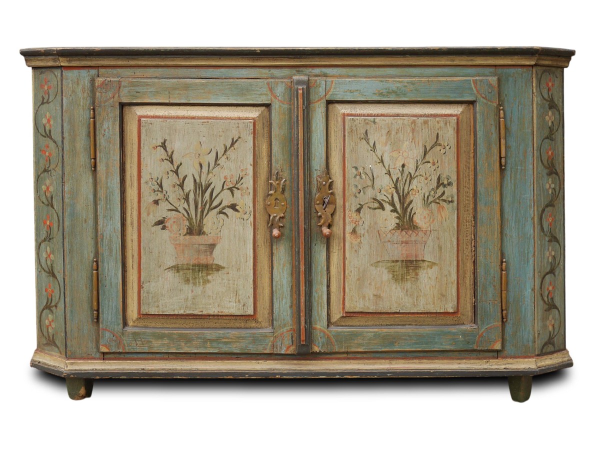 Credenza Tirolese Dipinta, epoca 1820 circa
