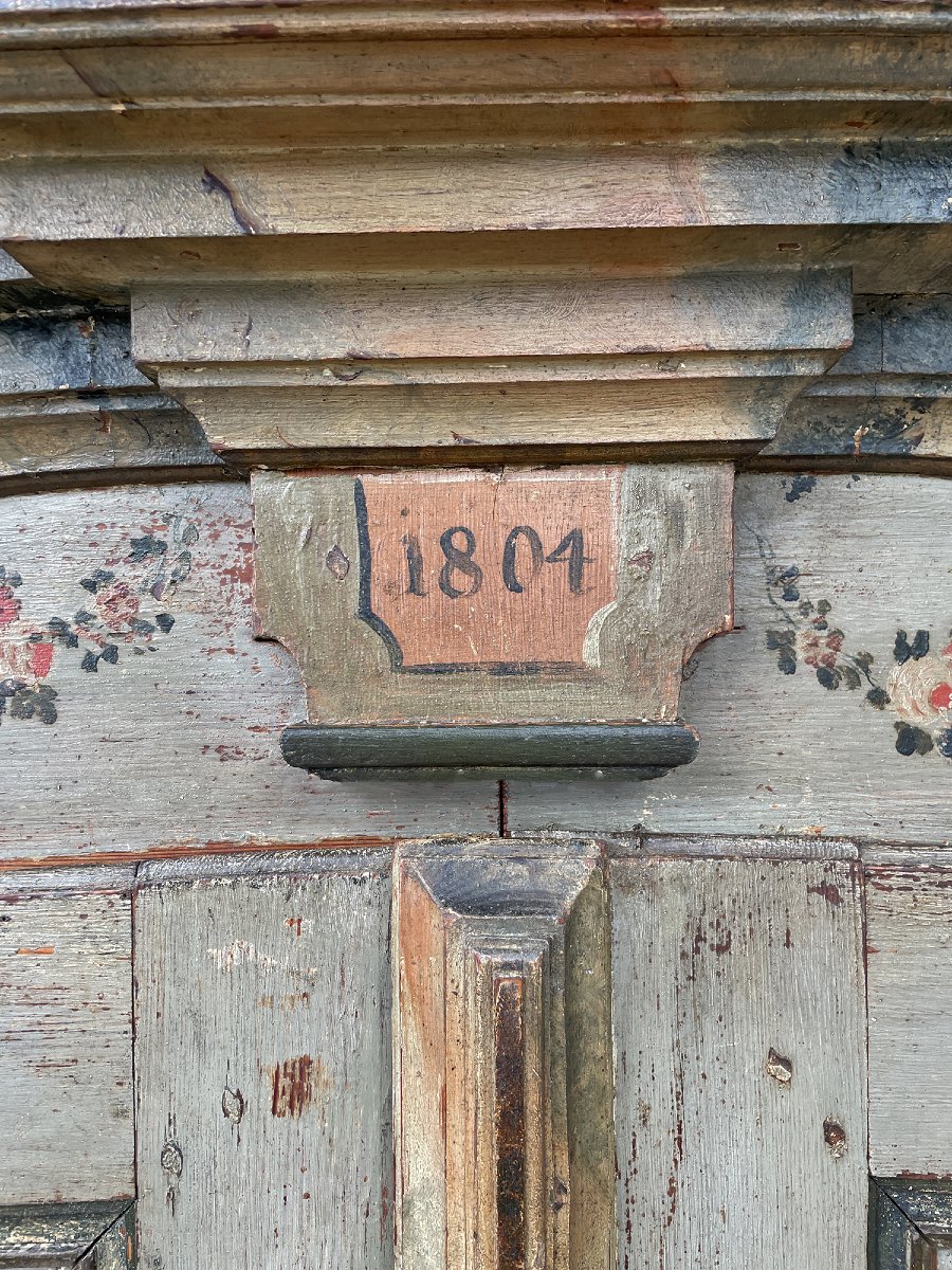 Armadio a due ante dipinto, datato 1804-photo-2