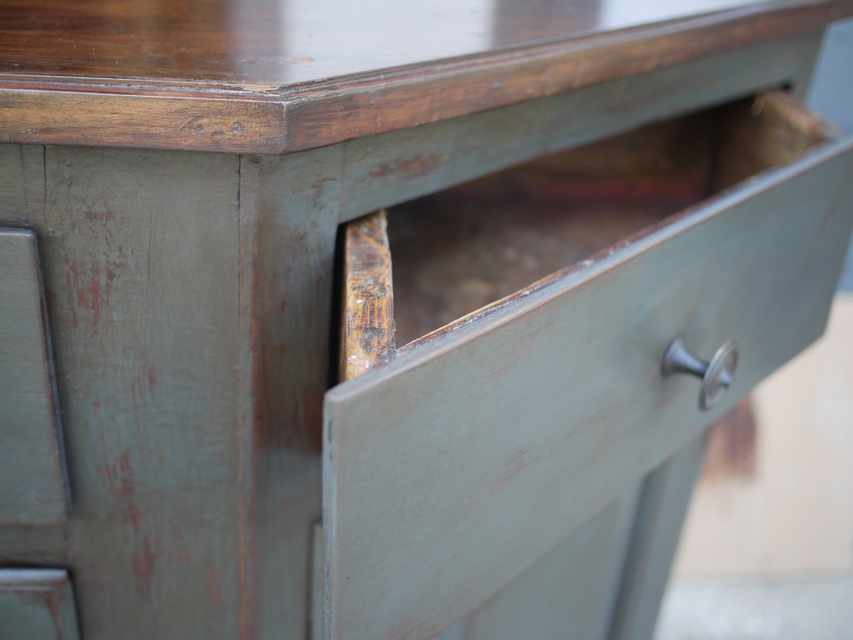 Credenza Italiana dipinta a quattro porte-photo-2